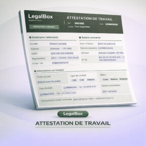 Attestation de Travail