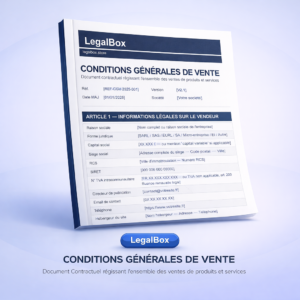 Conditions Générales de Vente