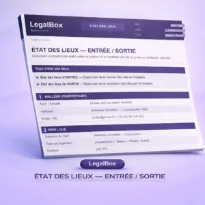 Etat des Lieux Entré/Sortie